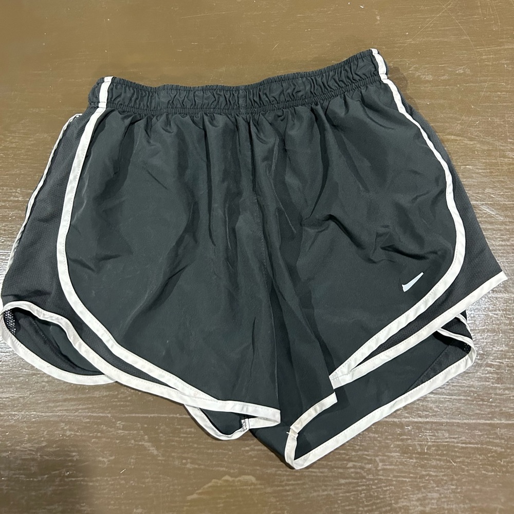 Dark gray Nike running shorts